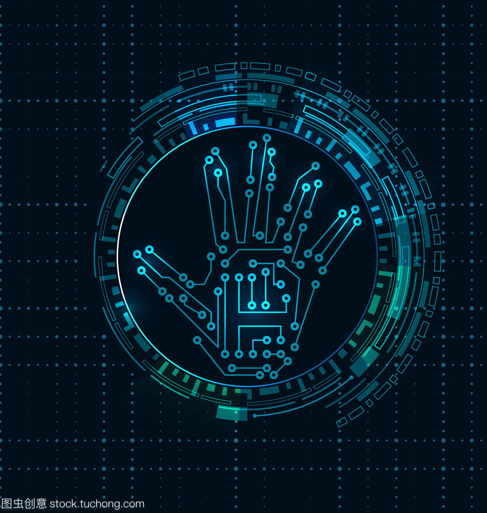 抽象手與掃描, 電子技術(shù)背景, 電路線, 平視顯示器元素